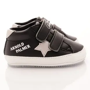 雨傘Arnold Palmer><星星皮質感寶寶學步鞋(寶寶段)-873212黑-13cm(零碼)