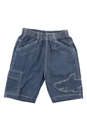 Shark Bite Denim Shorts--PAP-11244