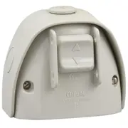Clipsal Weathershield Single Switched Socket Ltg 10A 250V - WSC227L-GY