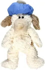 14" Plush Get Well Soon Sick Doggie Blue Ice Bag Hat Pack Stuffed Animal Cuddly