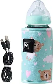 Portable Bottle Warmer - 3 Temp Adjustable Car Bottle Warmer | Lightweight Protective Sleeve, Rechargeable Breastmilk Heater for Boys, Girls