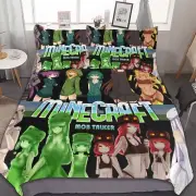Minecraft Mob Talker Quilt/Duvet/Doona Cover Pillowcases S D Q Au Express