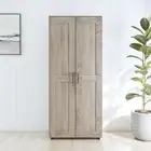 Montreal Broom Cupboard 2 Door - Light Sonoma Oak