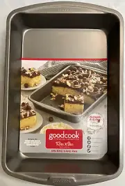 GOODCOOK Nonstick Dishwasher Safe Metal Safe 13" x 9" Oblong Cake Pan