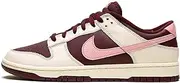 [Nike] Mens Dunk Low Retro PRM Running Shoe, PALE IVORY/MED SOFT PINK-NIGHT MAROON, 3.5 UK (4 US)
