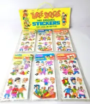 1980 Three Stooges Dimensional Stickers Store Display w/ 12 Packs Norman Maurer