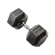 York Hex Dumbbell 30KG Black Single