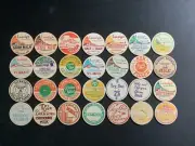 (28) Unique Milk Bottle Caps Lassig’s Dairy Guernsey Dalee Elm Grove Beep & More