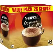 Nescafe Coffee Cappuccino Sachets 26 Pack