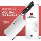 Full Tang Cleaver Knife Stainless Steel Wood Handle Chef Butcher Bone Chopper L