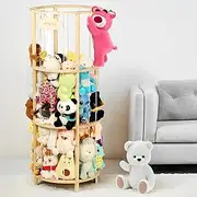 Viyuse Stuffed Animal Zoo Storage Extra Large Wooden Stuffed Animal Holder Soft Toy Organizer Nursery Zoo Cage Plush Stuffed Toy Cage Kids Playroom Bedroom Decor Display Corner Roundness