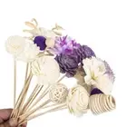 19x Purple Flowers Rattan Reed Aroma Diffuser Refill Stick Home Fragrance Decor