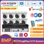 Hikvision 8CH 4K NVR 2Way Audio 8MP Dual Light IR+ColorVu Security Camera System