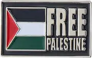 [Pinstant] Free Palestine Support Stand With End the Occupation Palestinian Flag Human Rights State Gaza West Bank East Jerusalem Apartheid 1" Enamel Pin Badge, 1 Inch, Enamel, enamel