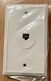 10 Phone Jacks Wall Mount Plate Outlet 6-Wire Conductor RJ11 RJ12 White