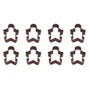 8x R&M Gingerbread Boy Cookie Cutter Polyresin Coated Steel Mould 9cm Brown