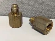46F-4-4 SAE 45° FEMALE CONNECTOR BRASS FITTING ONE EACH