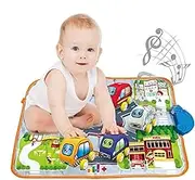 Traffic Carpet for Kids,Early Learning Musical Traffic Carpet - Battery Powered Road Rug Stable Kids' Rugs for Girls Boys