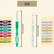 18 Sizes Crochet Hook Set 0.8mm-6mm Crochet Kit Ergonomic Crochet Needles wecyO