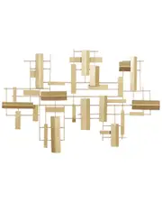 CosmoLiving by Cosmopolitan Cosmoliving By Cosmopolitan Contemporary Abstract Metal Wall Decor NoSize Gold