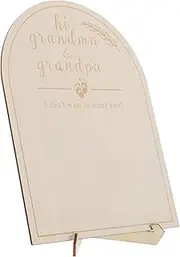 RORPOIR Baby Display Board Wooden Sign for Newborn's Growth Photo Frame Month Markers for Grandparent's Shower