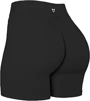 [TomTiger] Yoga Shorts for Women Tummy Control High Waist Biker Shorts Exercise Workout Butt Lifting Tights Women's Short Pants
