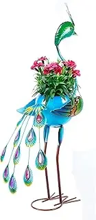 Animal Flower Pots and Garden Statues, Peacock Court Iron Art Outdoor Sculpture, Indoor and Outdoor Decoration, Garden,Lawn Ornaments，Terrace, Portico, Yard Decorate