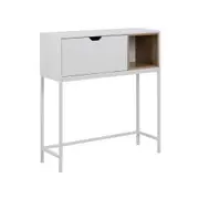 Modern Furniture BATLEY Study Desk Console 91.5cm - White & Natural