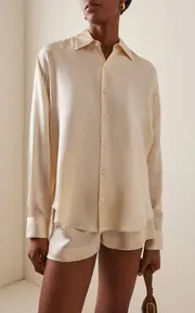 [Comme Si] La Classica Silk-Charmeuse Shirt