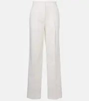 [Toteme] Toteme High-rise cotton straight pants AU 14 white