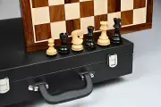 The Old Russian Zagreb 3.1 inch Chess Set in Ebonized Boxwood w/ 15" Board & Box