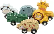 Kisangel 6pcs Wooden Track Accessories Train for Early Education Supply Train Educational Plaything Cognition Playthings Wooden