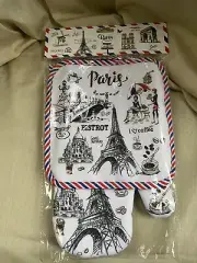 Paris Oven Mitt And Potholder - New