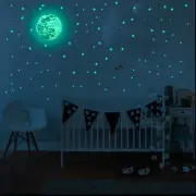 Decoration Wall Stickers Glow in the Dark Big Moon Wall Decal Stickers Useful