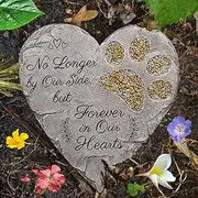 OBSI Dog Memorial Gifts for Loss of Dog Sympathy Gift - Rainbow Bridge Dog Memorial Stone for Remembrance Dog Passing Away Sympathy Gifts - Thoughtful Pet Loss Gifts - Gray
