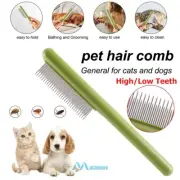 Fine Pet Dog Hair Shedding Grooming Flea Comb Puppy Cat Stainless Pin Brush Tool