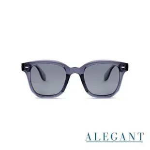 【ALEGANT】曦夏冰晶灰時髦日常威靈頓粗框輕量TR90寶麗來偏光墨鏡/UV400太陽眼鏡(坎城的鎂光焦點)