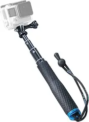 Trehapuva Selfie Stick, 19” Waterproof Extension Hand Grip Adjustable Monopod Pole Compatible with GoPro Hero(2018) Hero 10 9 8 7 6 5 4 3+ 3 Session, AKASO, Xiaomi Yi,SJCAM SJ4000 SJ5000 SJ6000 More