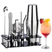 15 Pcs Cocktail Shaker Set Bartender Kit Bar Tools with Stand for Home Bar