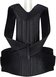 S-5XL Plus Size Posture Corrector Full Back Support Belt For Men Women - Shoulder Spine Double Support Decompression Physical Therapy Lumbar Support Brace (Color : Black, Size : XXXXXL/XXXXX-Large)