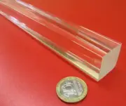 Acrylic Square Extruded Rods Bar, Clear 1.00" x 6 foot Lengths, 1 Unit