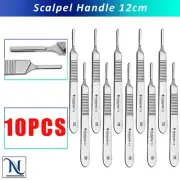 10Pcs Scalpel Handle No. 3, Medical, Compatible with Blades #10, 10A, 11, 12