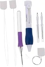 HOODANCOS Embroidery Pen Set Lightweight Punch Needle Kit for Textile Art Includes Storage Box for DIY Sewing and Crafting for Pillows Curtains and More