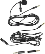 OFFIGAM 2Sets Professional Mic Bundle Kit for Phone Recording Durable Interview Microphone with Omnidirectional Pickup Cover Extension Cable for