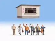 NOCH HO Scale On the Platform (building & figures)