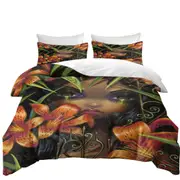 Gothic Art the Language of Flowers Tiger Lily Girl Quilt Cover