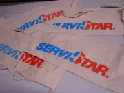 SERVISTAR Cloth Waist Nail Tool Bag 2 Pouch Pocket Cotton White Canvas - NEW