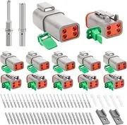 JRready ST6430-04-06 Deutsch DT Connector Kit, 4 Pin 6 Set Deutsch DT Series Waterproof Connector set