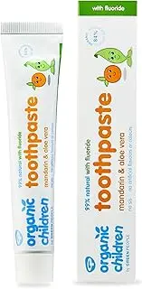 Green People Organic Children Mandarin and Aloe Vera Toothpaste with Fluoride, 50 milliliters