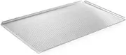HENDI Baking Tray, Perforated Sheet, Temperature Resistant up to 250 °C, with 4 Upwards, Perforated, GN 1/1, 530 x 325 x (H) 10 mm, Aluminium